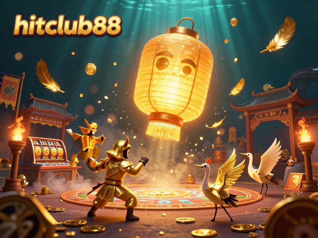 Engage in thrilling gameplay at hitclub88, featuring a vibrant night market casino filled with lucky symbols.