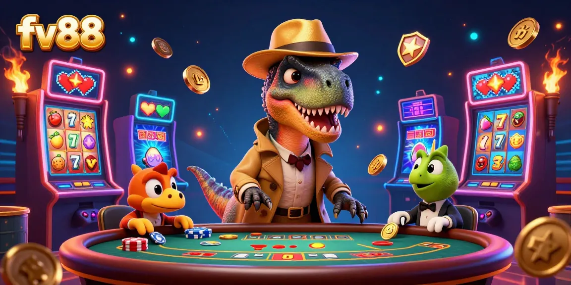 Experience thrilling blackjack action at fv88 with a velociraptor card counter, stegosaurus pit boss, and compy pickpocket.