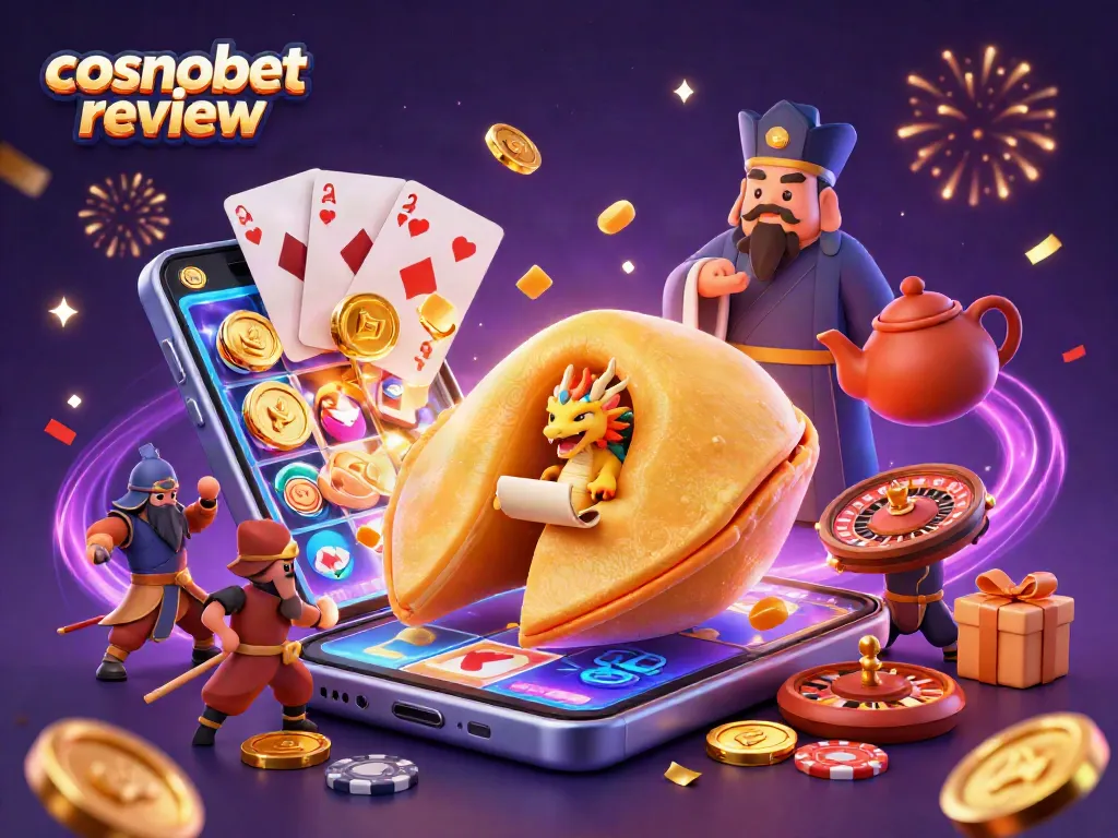 Play at Cosmobet Casino with exciting features and magical rewards in this vibrant 3D scene.