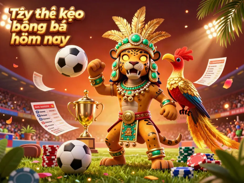 Tỷ lệ kèo bóng đá hôm nay showcases a vibrant sports betting scene with dynamic betting elements.