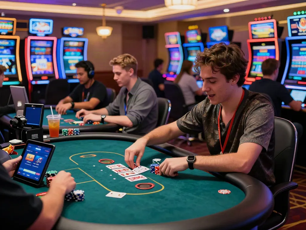 Player enjoying an exciting gaming session at GO888 casino table with vibrant surroundings.