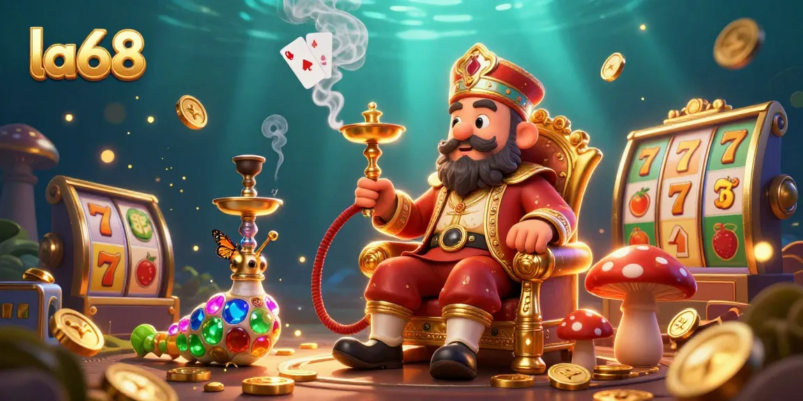 Spin slots and win jackpots at la68 with captivating 3D casino elements and vibrant colors.