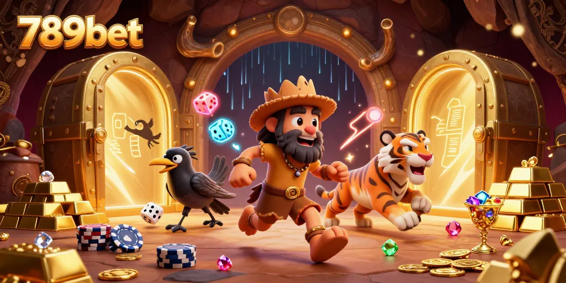 Experience thrilling gameplay at 789bet with a lively casino scene full of treasure and excitement.