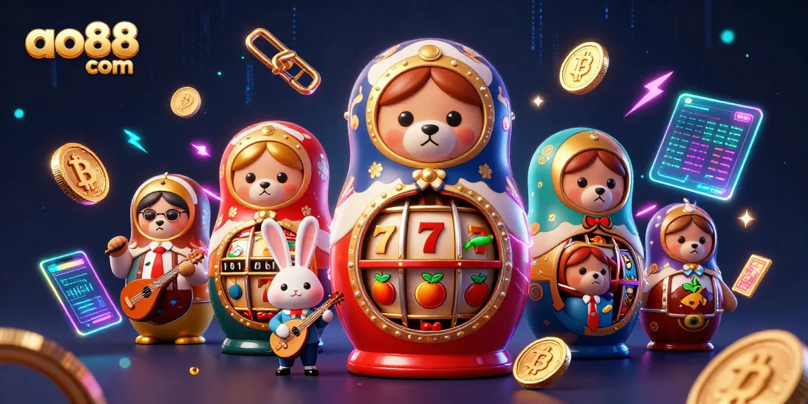 Spin to win big with ao88 com, illustrated with delightful characters and casino-themed elements.
