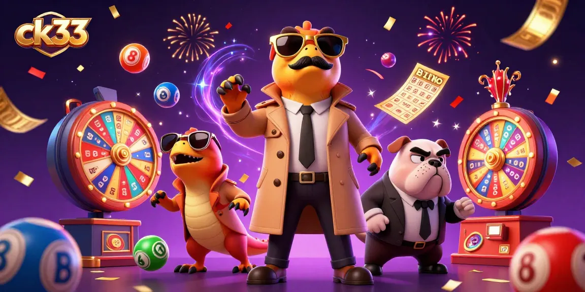 Engage with ck33 in a vibrant casino scene featuring three cartoon raptors attempting a clever disguise.
