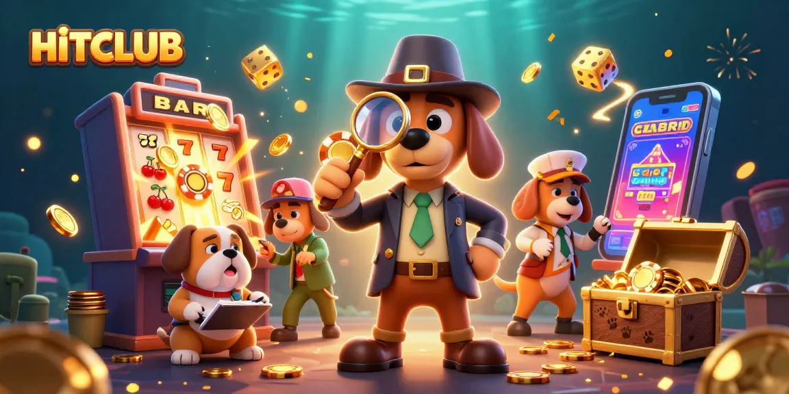 Engage with HITCLUB: a detective and companion uncovering treasure through casino gameplay excitement.