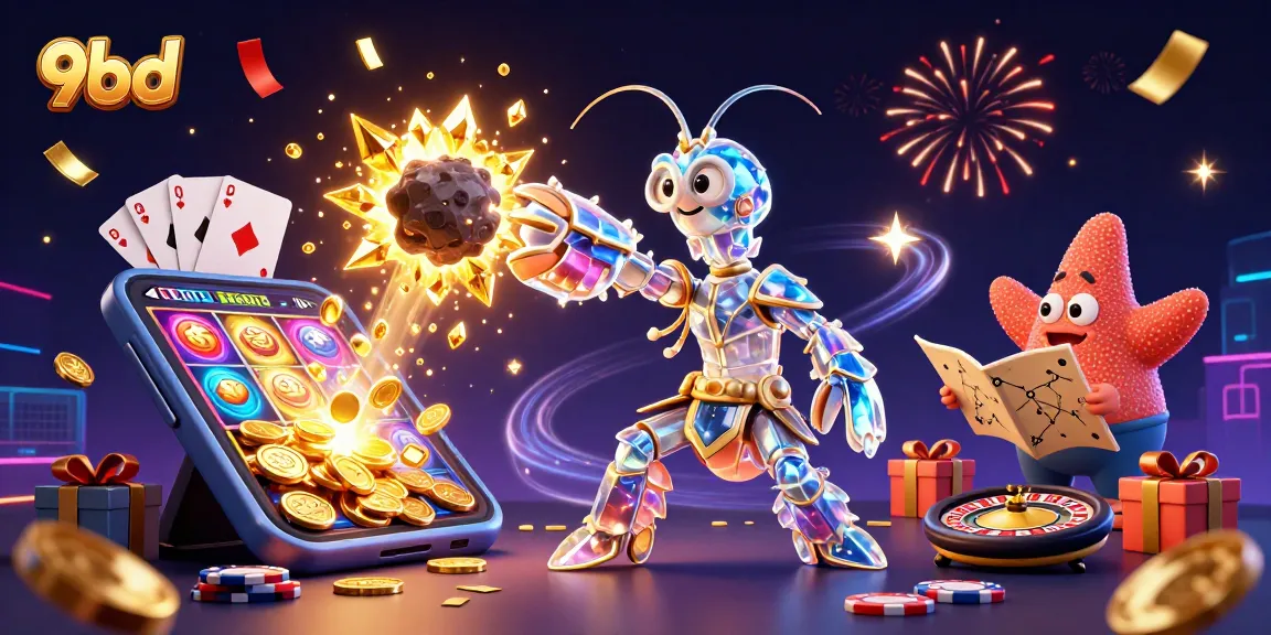 Experience thrilling gameplay at 9bd with an explosive scene featuring samurai shrimp and vibrant casino elements.