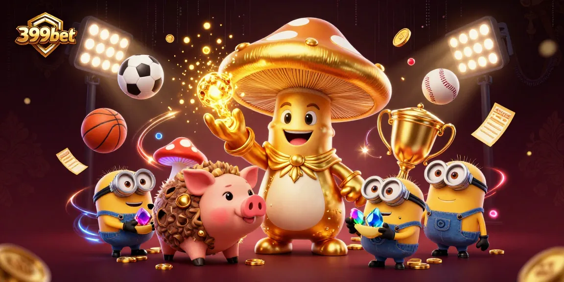 Experience the excitement of 399bet with vibrant characters and dynamic sports elements in a magical setting.