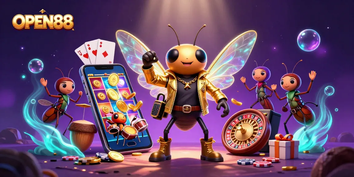 Experience exciting gameplay with OPEN88, featuring dynamic slot games and vibrant casino elements.